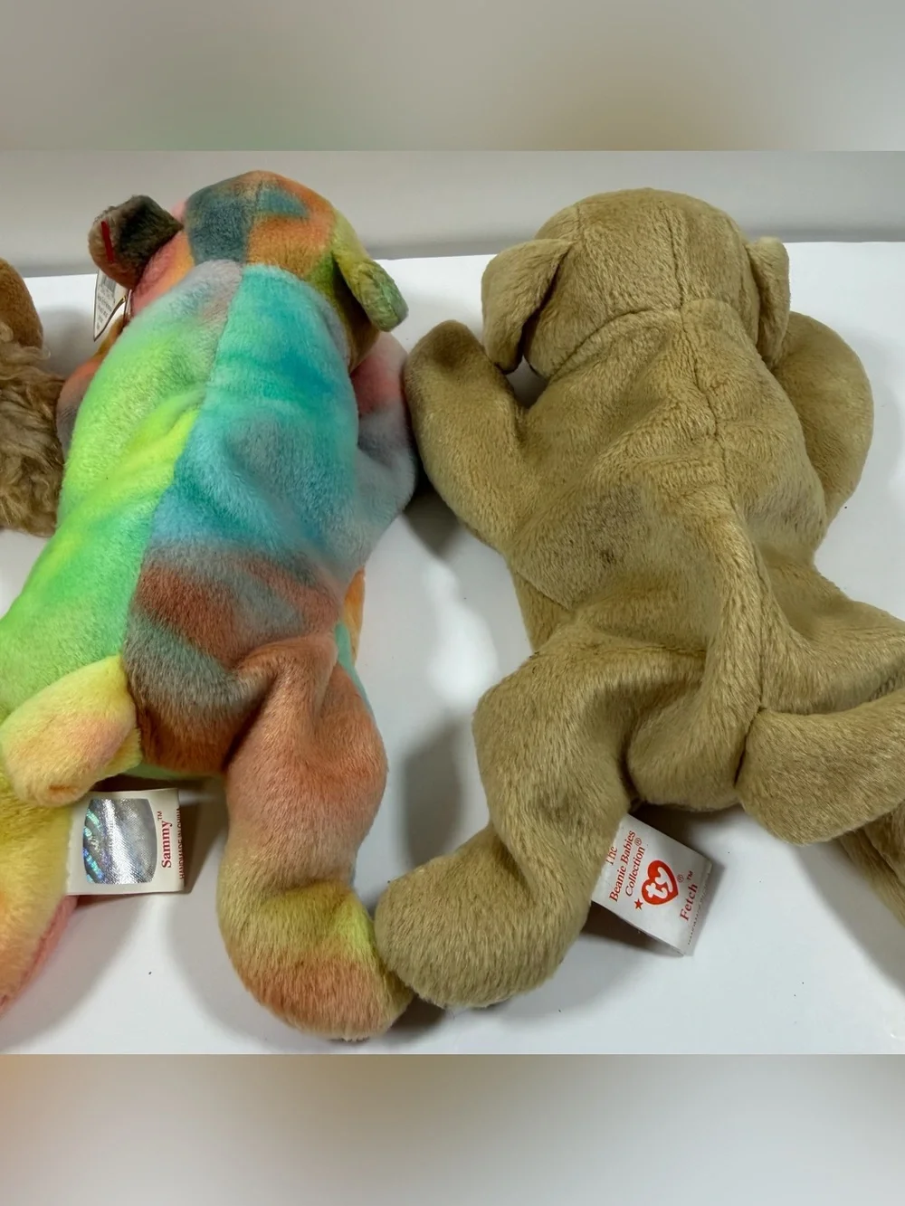 Ty Plush Small Dog Assortment - Tan, Multicolor & Light Brown